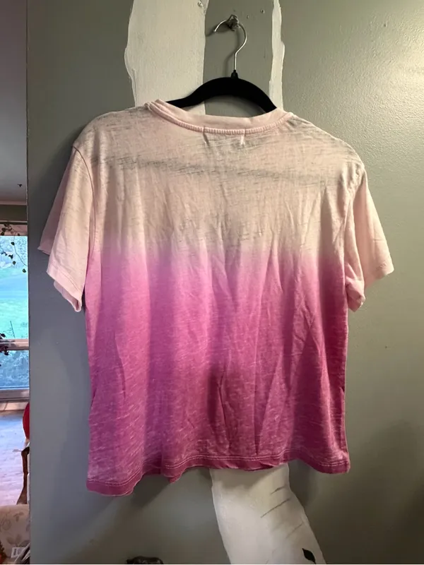 Wildfox Pink Gradient Sunset Graphic Short Sleeve Tee - Image 3