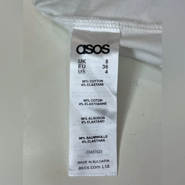 ASOS NWT Women’s White Cut Out Sleeveless Cotton Tank Top‎ Size 4 - Image 7