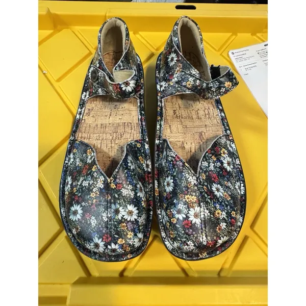 Alegria Paloma Mary Jane shoes colorful floral Leather Size 40 US 9.5-10 - Image 2