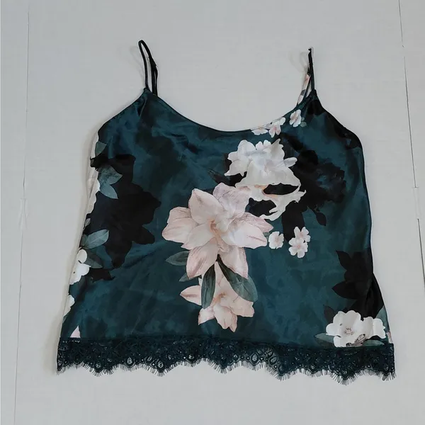 90s Revival Y2K Womens Cami Tank Top Size Large Floral Fairycore Babydoll Boho - Image 3