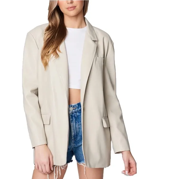 NWT BLANKNYC Faux Leather Blazer in Bare Essential MEDIUM - Image 4
