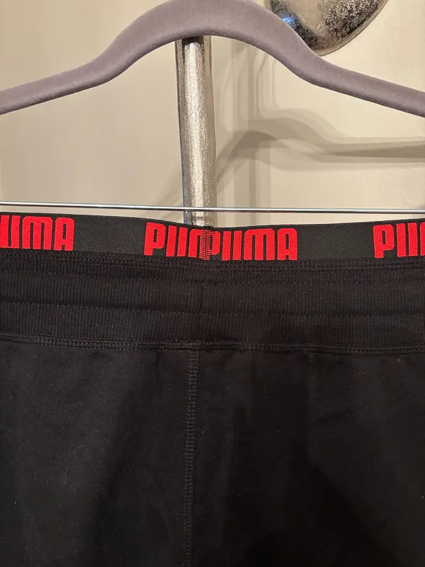 Puma Men's Black and Red Sweatpants - Image 3