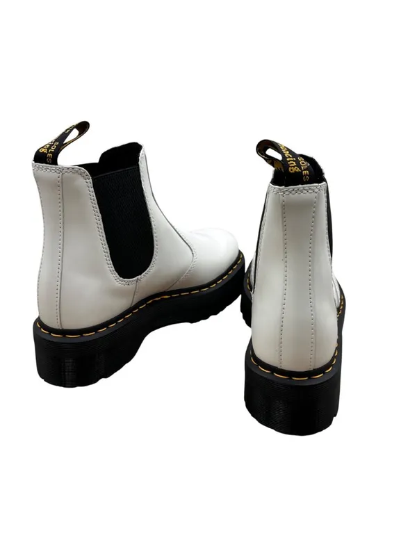 Dr Martens Size 9 Combat Boots 2976 YS Punk Goth Platform White - Image 7