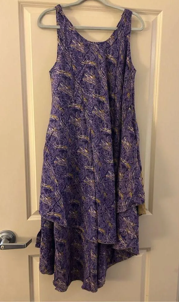 NWT Boho Lightweight Paisley Belted Tie Back Dress India M/L One size - Image 2