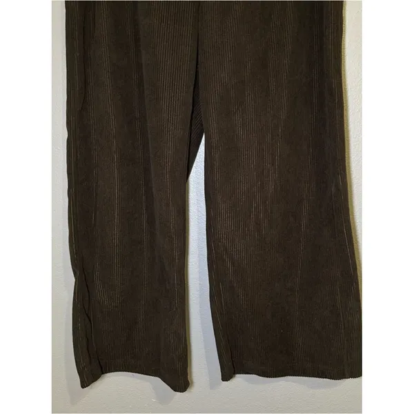 Halara Brown Corduroy Pull On Wide Leg Pants Women’s Size XL Petite - Image 3