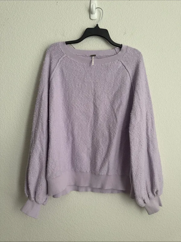 Free People Found My Friend Pullover in Lavender, Size XL, NEW - Image 5