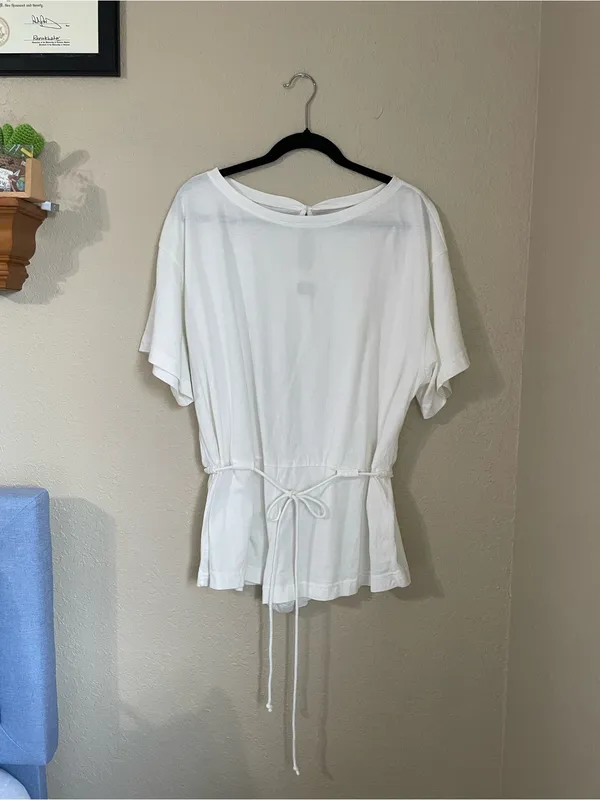 Free People Free Est Monet Romper Size XS White Relaxed Oversized T Shirt Boho - Image 3