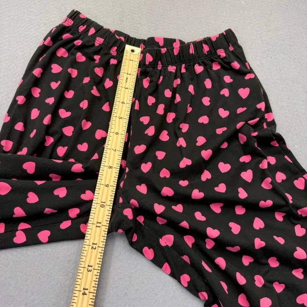 Kate Spade New York Womens Small‎ Pajama Pants Black Pink Heart Print Sleepwear - Image 5