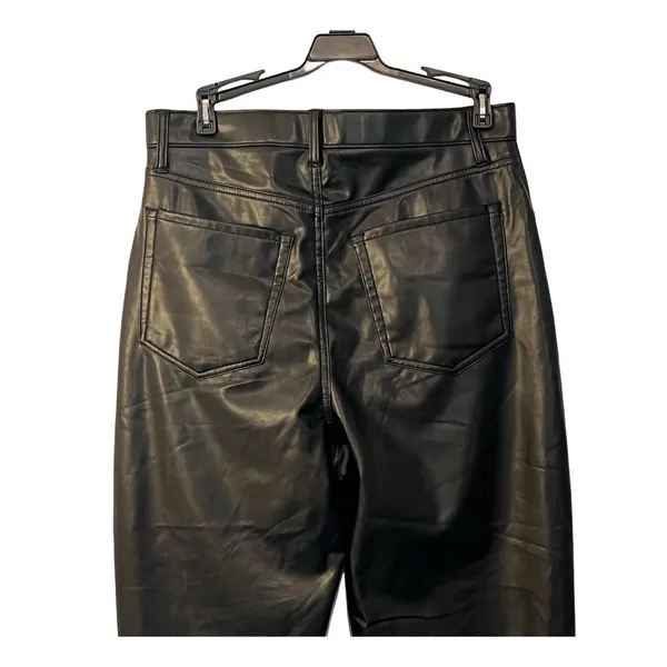 Abercrombie & Fitch Pants Womens Size 10 Black Faux Leather Curve Love High Rise - Image 5