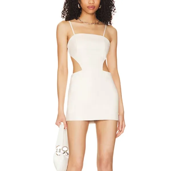 Superdown Faux Leather Mini Dress XS Cutout Going Out Bodycon Revolve $84 NEW - Image 2