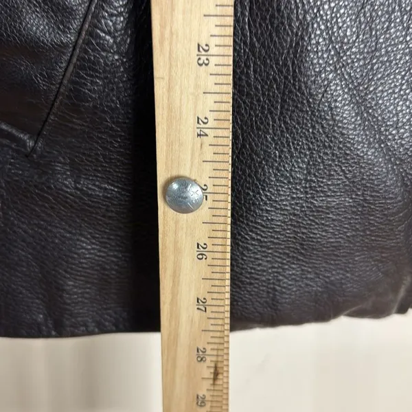 Vtg Wilsons thinsulate Leather jacket Asymmetrical‎ Zip Lined chocolate Brown S - Image 9