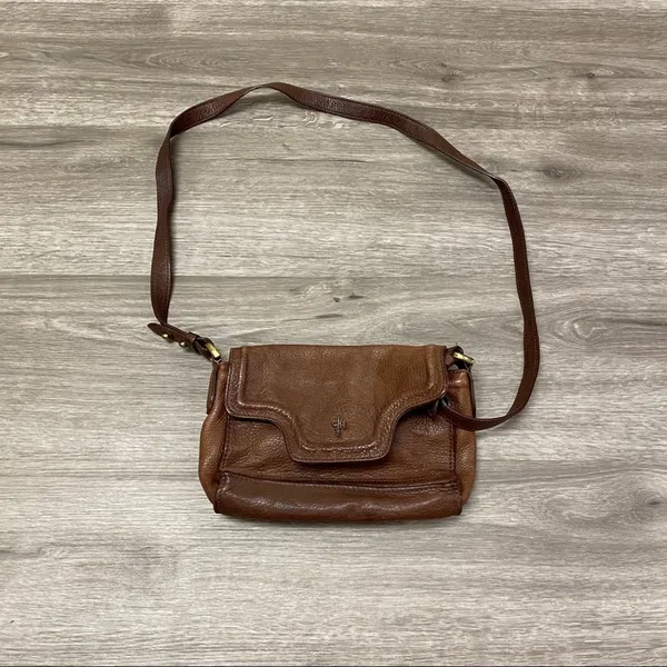 Cole Haan Emma Brown Pebbled Leather Crossbody Flap Bag - Image 4