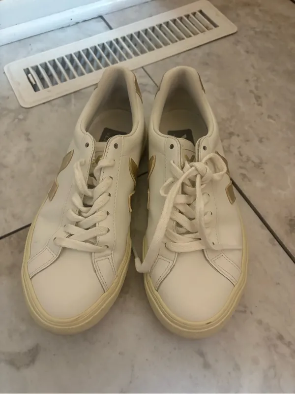 Veja Esplar Leather White Platine Sneakers - Image 4