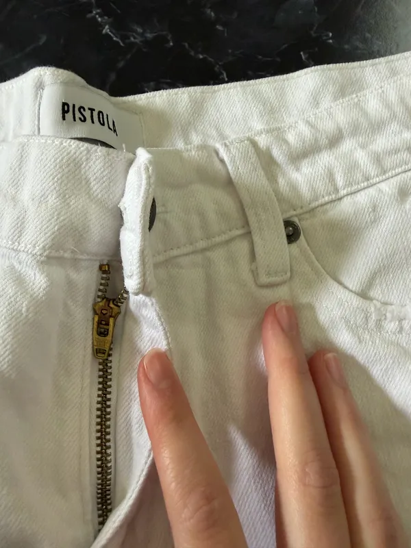Pistola White Denim Shorts - Image 3