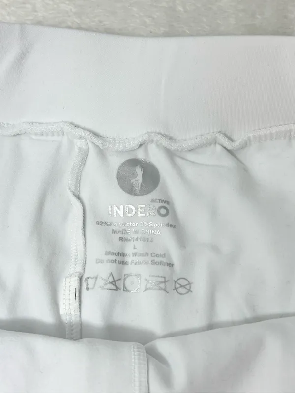 INDERO‎ White Pleated Tennis Skirt- Skort Size L - Image 4