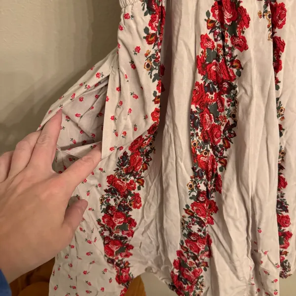 FREE PEOPLE Simona Halter Rose Floral‎ Mini Dress - Image 7