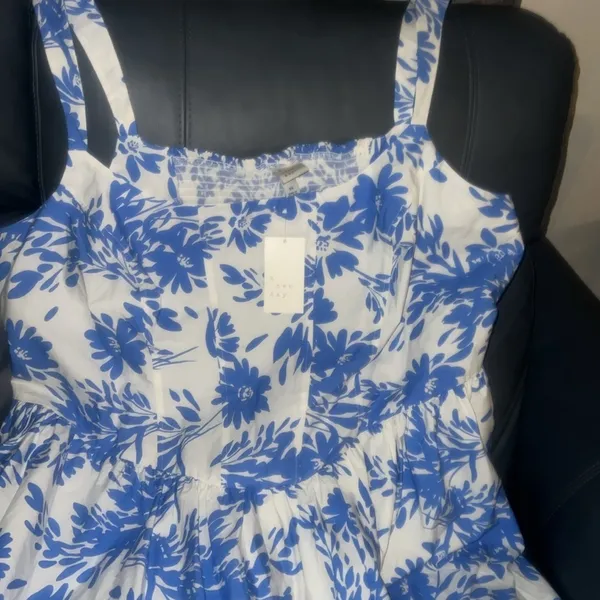 Beautiful Summer Blue White Floral Women's Corset Mini Dress - A New Day 3X - Image 10