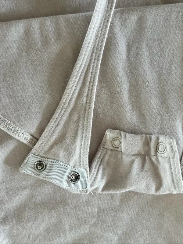 Aritzia Babaton White/Cream Cotton Crew Neck Bodysuit Short Sleeve Size Small - Image 5