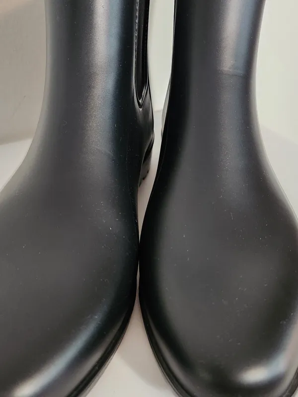 A New Day Black Chelsea Rain Boots Pull-On Size 9 - Image 3