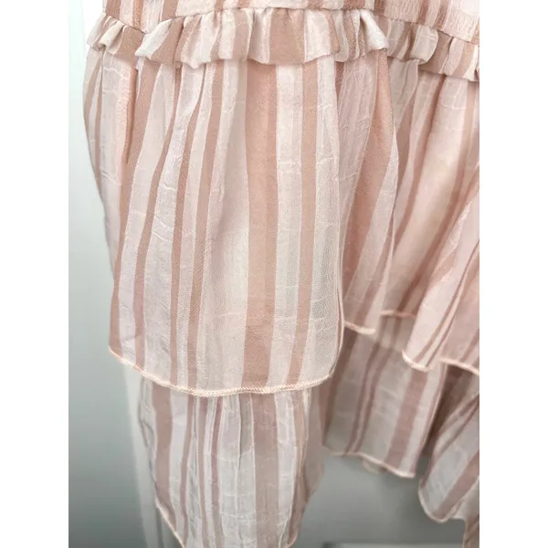 Red Dress Boutique Lavender Stripe Two Piece Smocked Set w/ Tiered Ruffle Skirt - Image 10