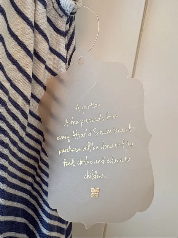 NWT M Altar'd State blue & White Striped Tank sleeveless and flowy dress or top - Image 5