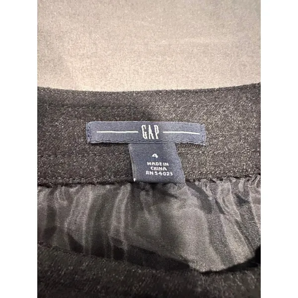 VTG GAP Wool Blend Pleated Bib Shift Dress Women SZ: 4 Black preppy mall brand - Image 6