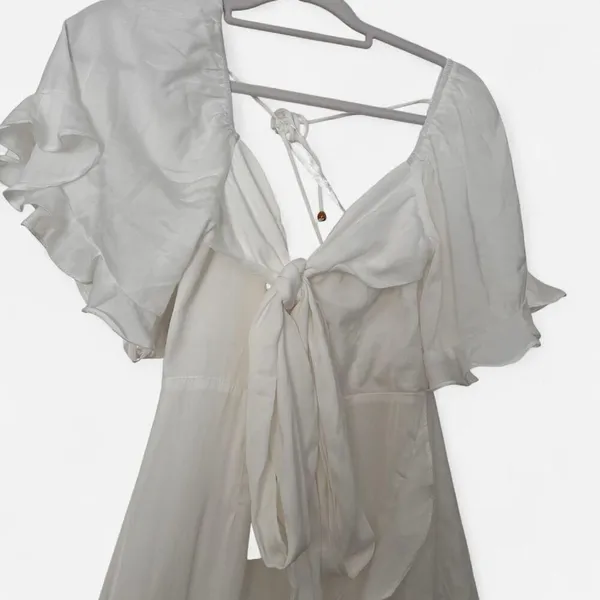 Selfie Leslie whimsy coquette ruffle Dress White Soft-Girl Bridal XS graduation - Image 7