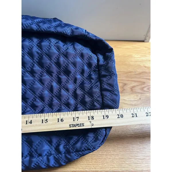 ZUOMANNI Blue Quilted 20" Travel Duffel Bag Soft Carry On Womens Gym Weekender - Image 6
