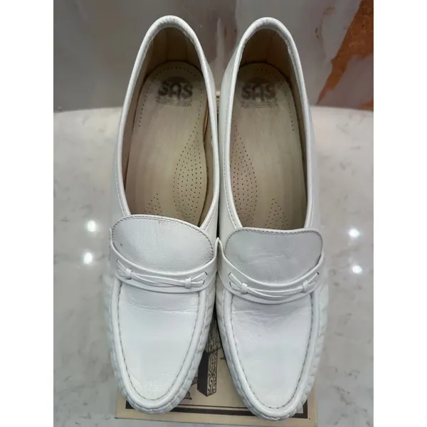 SAS Easier Tripad Slip On‎ Loafers White Womens Sz 10M Leather Comfort - Image 2