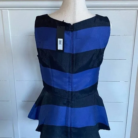 Banana Republic‎ Womens Blue Navy Striped Peplum Sleeveless Top Size 6 NWT - Image 10