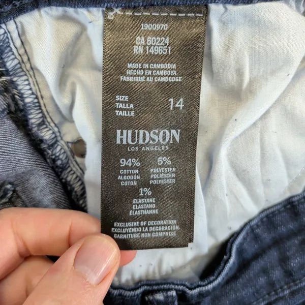 Hudson Los Angeles Womens Size 14 Dark‎ Wash Wide Leg High Rise Stretch Jeans - Image 4