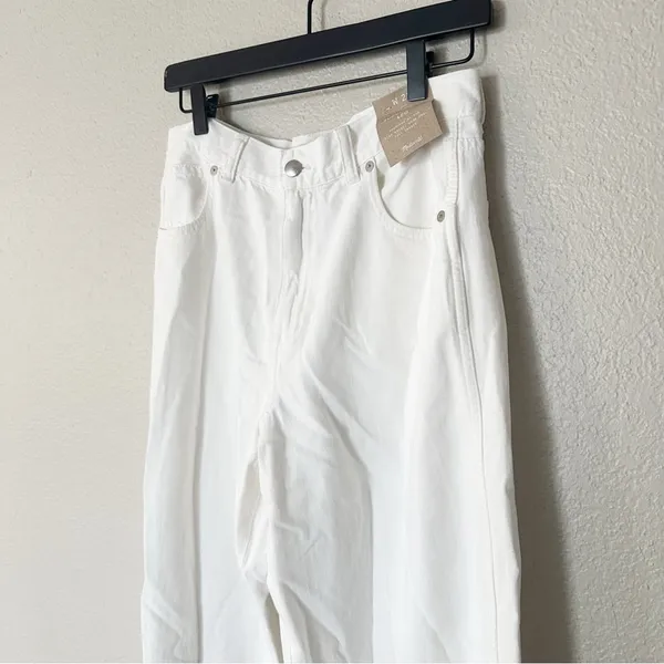 Madewell Jeans Womens Superwide-Leg Jeans White 100% Cotton Size 28 NEW‎ - Image 3