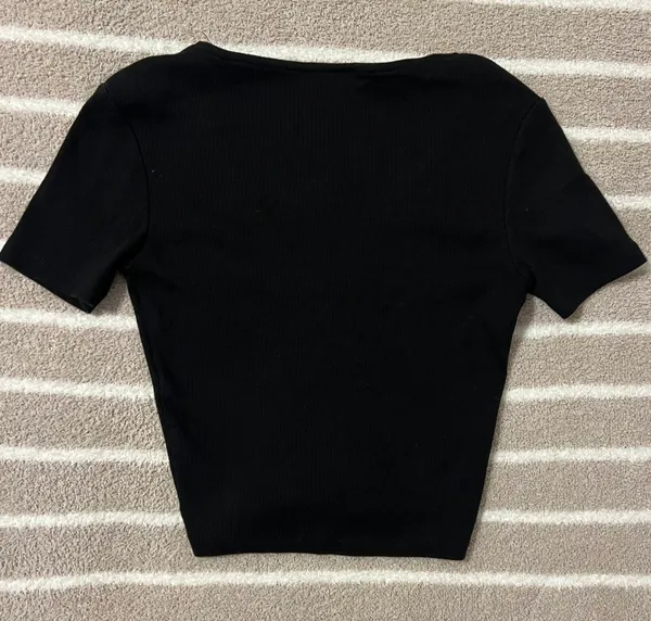 Zara Black Crop Top - Image 3