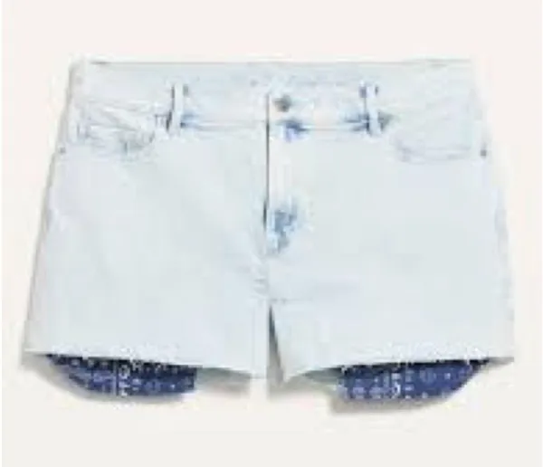 Old Navy O.G High Waist Exposed Pocket Cut Off Jean Shorts 3” inseam Size 12 - Image 9