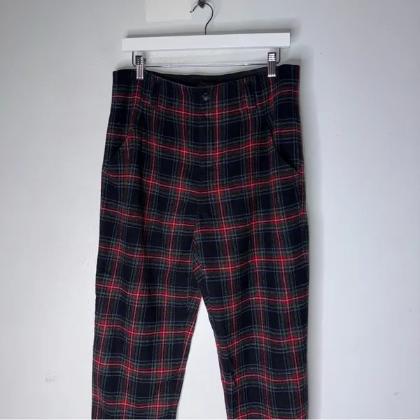 Pendleton Wool Plaid‎ Straight Leg Pants Size 12 Made In The USA - Image 3