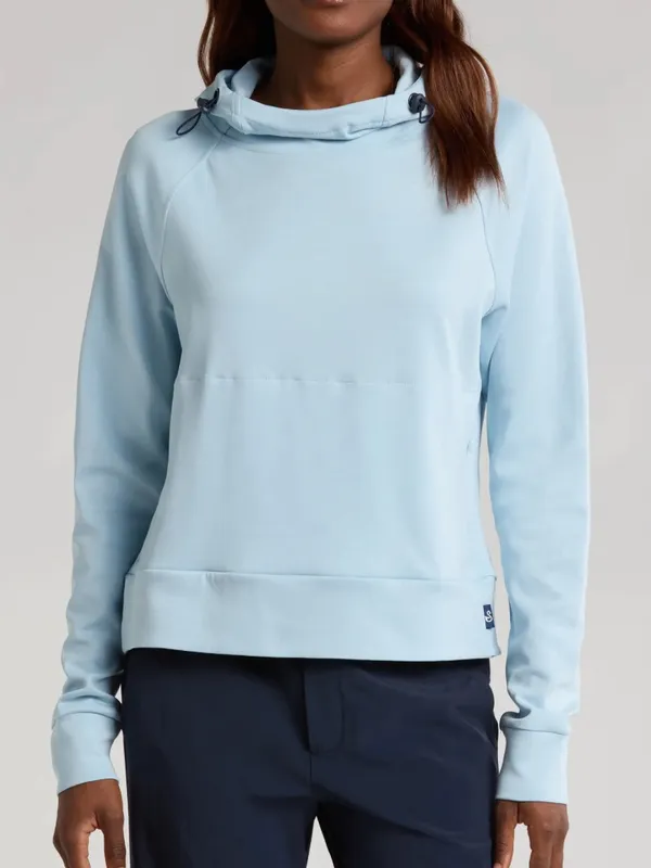 Swannies Medium NEW Emma Hoodie Sky Baby Blue Drawcord Athletic Golf Pastel - Image 2