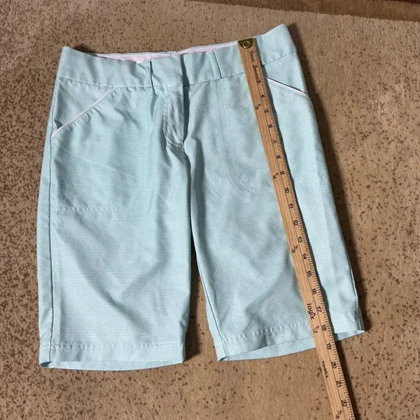 Peter Millar Womens Preppy Geometric Golfcore Shorts‎ Size 2 Performance - Image 2