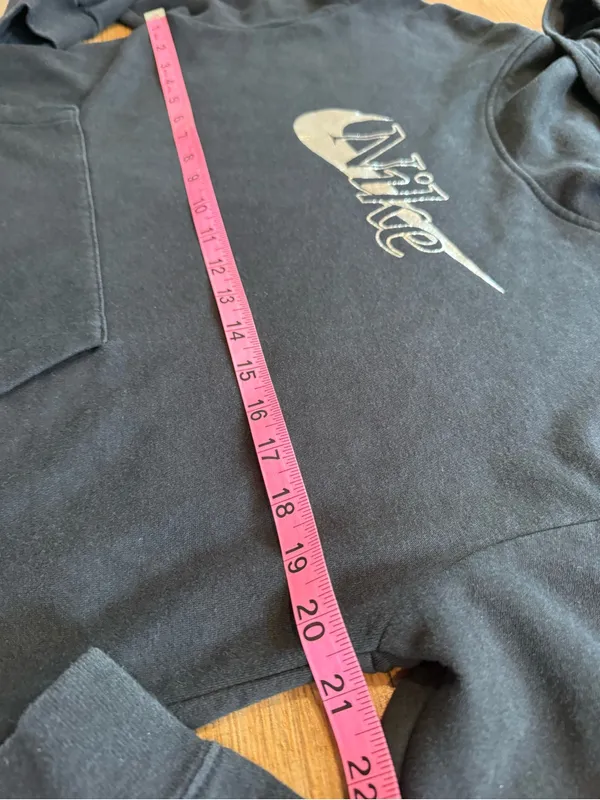 Nike Black Pullover Hoodie with White Swoosh Tag Women’s Size Small - Image 6