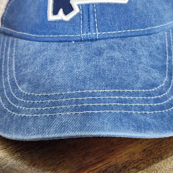 DK Caps Blue and Cream Alabama Baseball Cap One Size Alabama Trucker Hat - Image 3