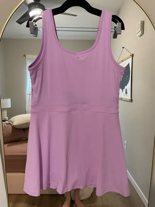 Fabletics Lavender Scoop Neck Athletic Dress - Image 2