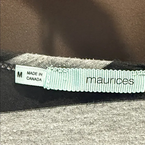 Maurices Black and Gray Striped Short Sleeve Top - Image 5