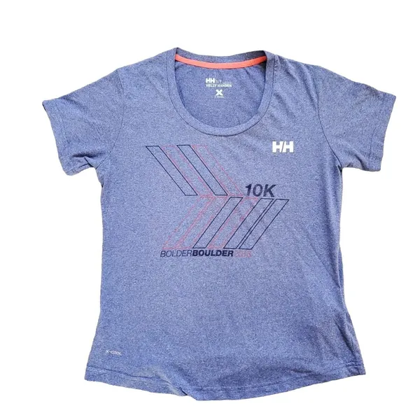 Helly Hansen Run Shirt Women Size Small Short Sleeve Top Purple Boulder CO - Image 2