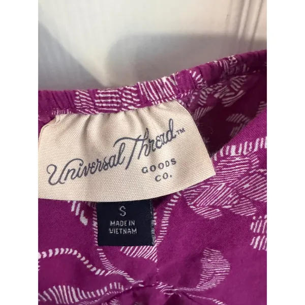 Universal Threads Purple Floral Ruffle Sleeve Maxi Sundress Small NWOT - Image 6