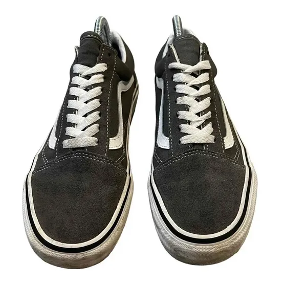 Vans Old Skool Grey Low-Top Lace-Up Unisex Sneakers Size Men 8‎ / Women 9.5 - Image 4