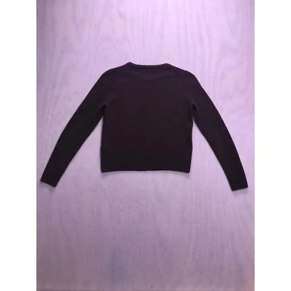 Zara Wool Crewneck Sweater Womens Small Brown Ribbed Knit Pullover‎ - Image 7