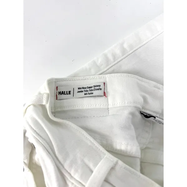 True Religion Halle Mid Rise Super Skinny Jeans White Denim Size 23‎ Womens - Image 7