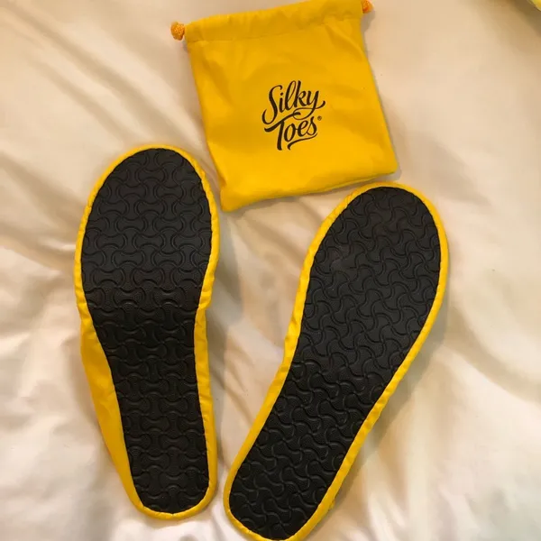 Belle Shoes - Yellow Silky Toes Foldable Flats Size XXL (US 10) - Image 3