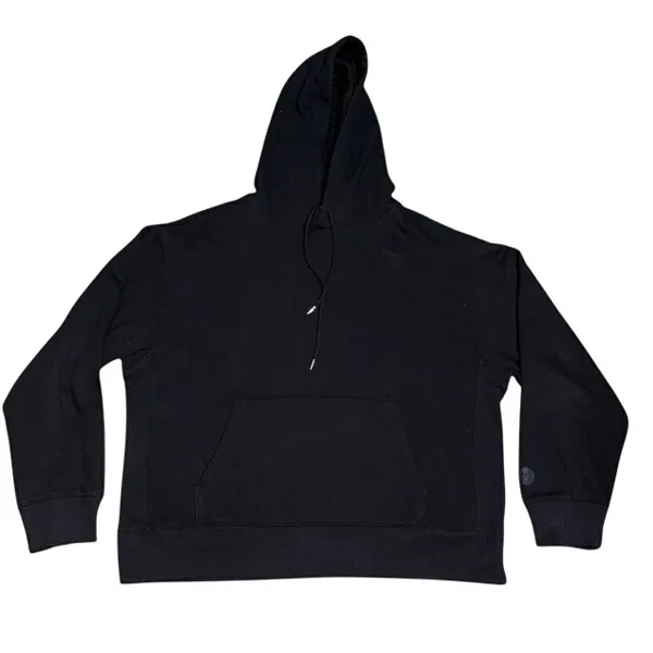 Victoria's Secret Pink Premium Fleece Oversized Hoodie Relaxed Pullover Black L - Image 3