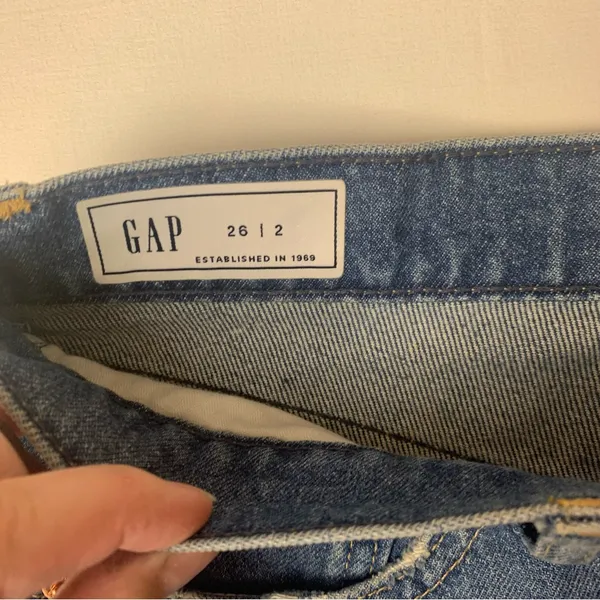 GAP size 26 2 maxi denim skirt womans casual ankle jean preppy mom - Image 3