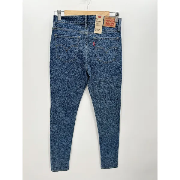 Levi's 711 Skinny Denim Jeans‎ Animal Print Leopard Cotton Stretch Women 27 NWT - Image 2